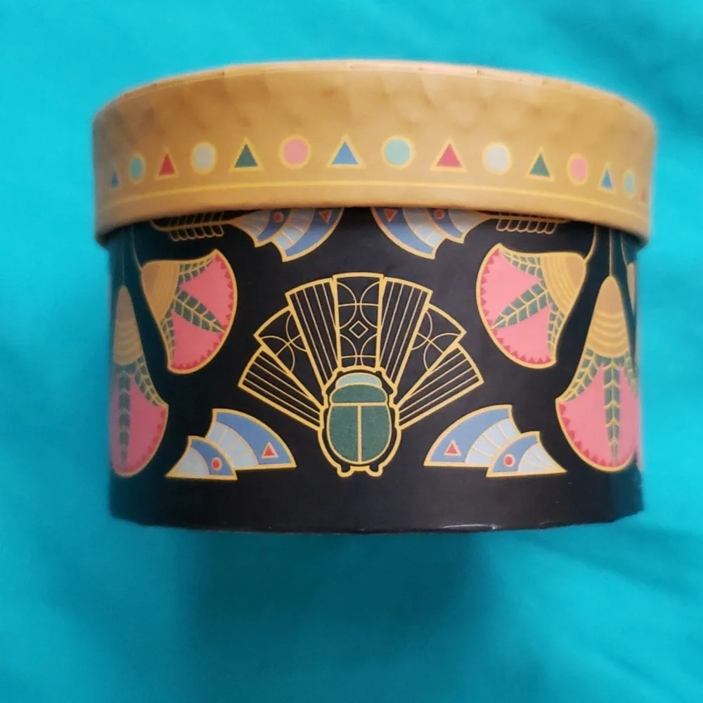 Erstwilder The Blue Lotus Ring. Medium, new in box. Art Deco. Egyptian Revival.